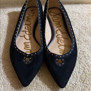 Sam Edelman Black Suede Studded Women's Rini Flats size 9